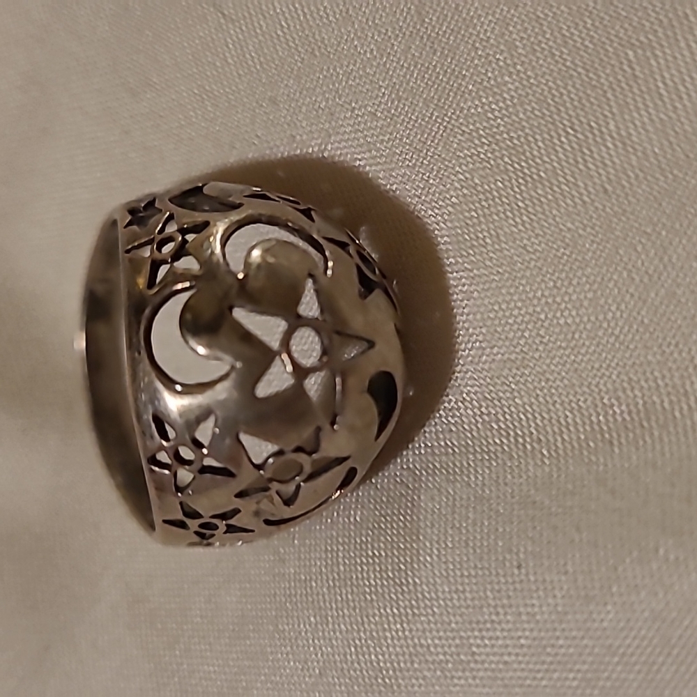 SILVER Sun Moon Stars Dome Ring 🌜⭐